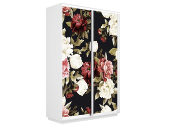 Шкаф-купе Экспресс 2-х дверный (Фото №1020 Пионы)