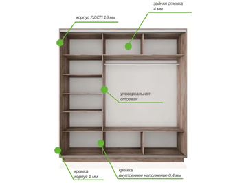 Шкаф-купе Экспресс 2-х дверный (Фото №1018 Абстракция фиолетово-золотая)