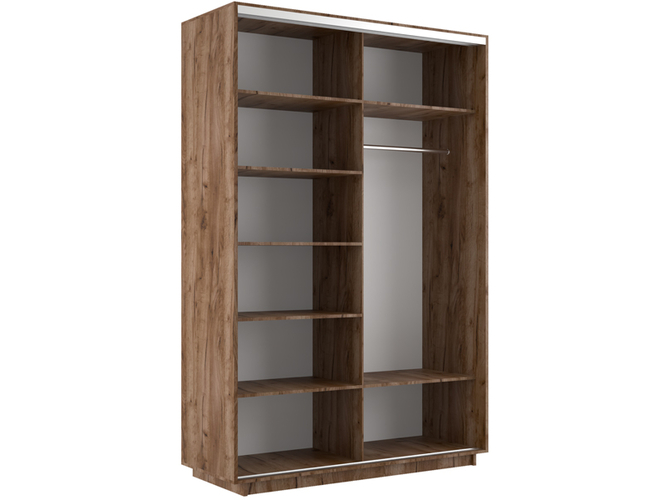 Шкаф-купе Экспресс Люкс 2-х дверный (Фото №1011 Фиолетовый дым), Дуб табачный