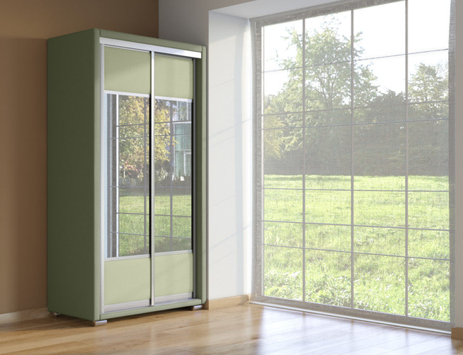 Шкаф-купе 2-х дверный Orma Soft  олива-зеленое яблоко